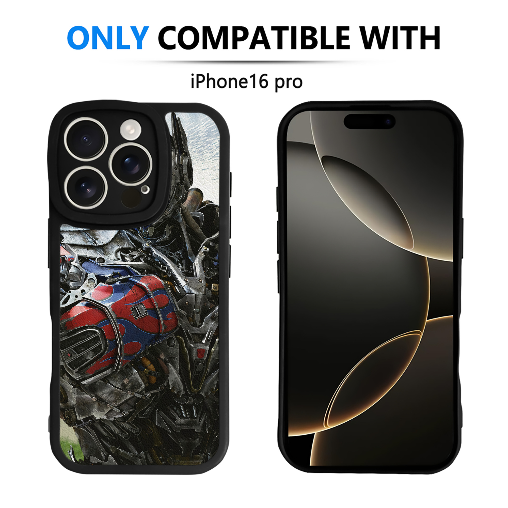（画像用） Transformers トランスフォーマー 【iPhone 16シリーズ対応】シリコンスマホケース（レザー調） 材質：シリコン
